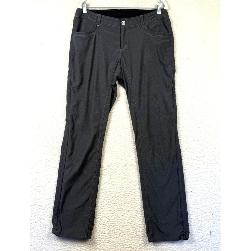 Kuhl Pants Womens 12 Regular Gray Stretch Hiking Outdoor Drawstring Pockets